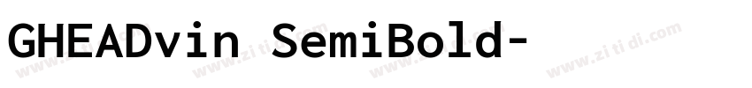 GHEADvin SemiBold字体转换